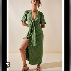 NWOT FREE PEOPLE VINTAGE SUMMER MIDI DRESS